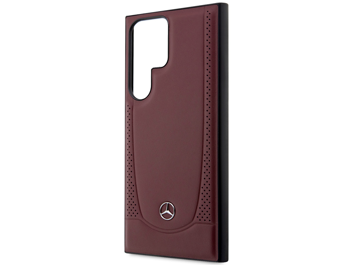 Mercedes-Benz Urban Leather Case Rood - Samsung Galaxy S23 Ultra hoesje