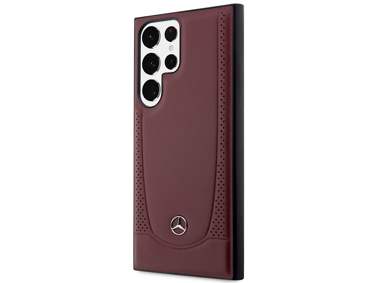 Mercedes-Benz Urban Leather Case Rood - Samsung Galaxy S23 Ultra hoesje