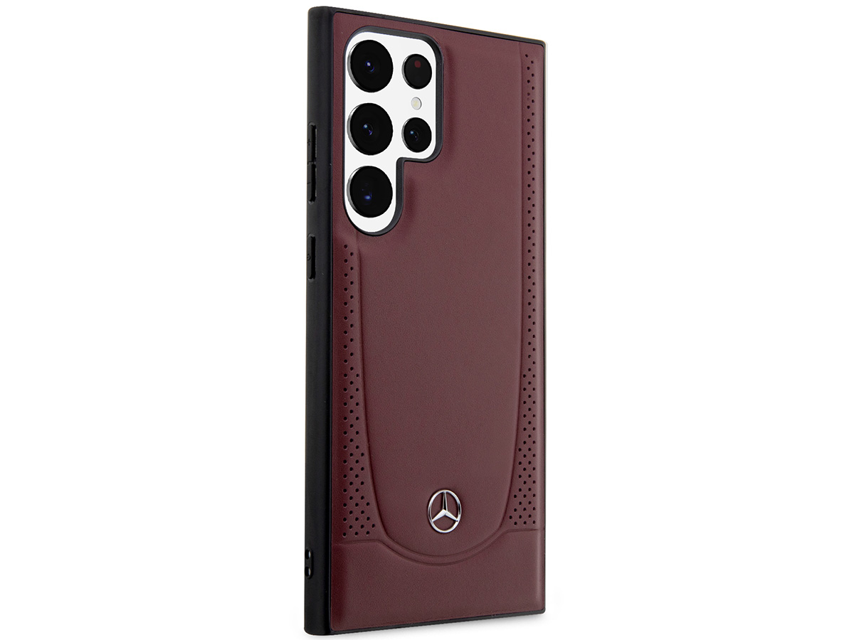 Mercedes-Benz Urban Leather Case Rood - Samsung Galaxy S23 Ultra hoesje