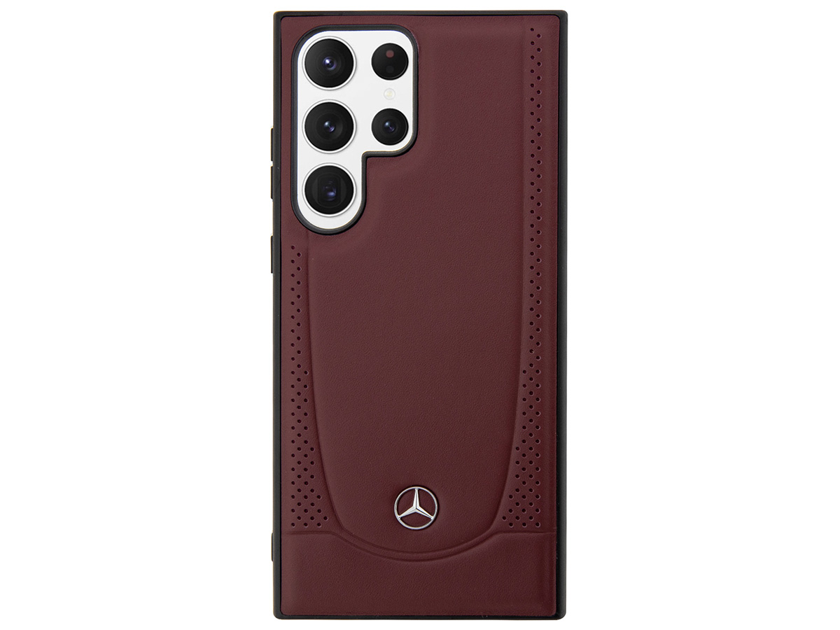 Mercedes-Benz Urban Leather Case Rood - Samsung Galaxy S23 Ultra hoesje