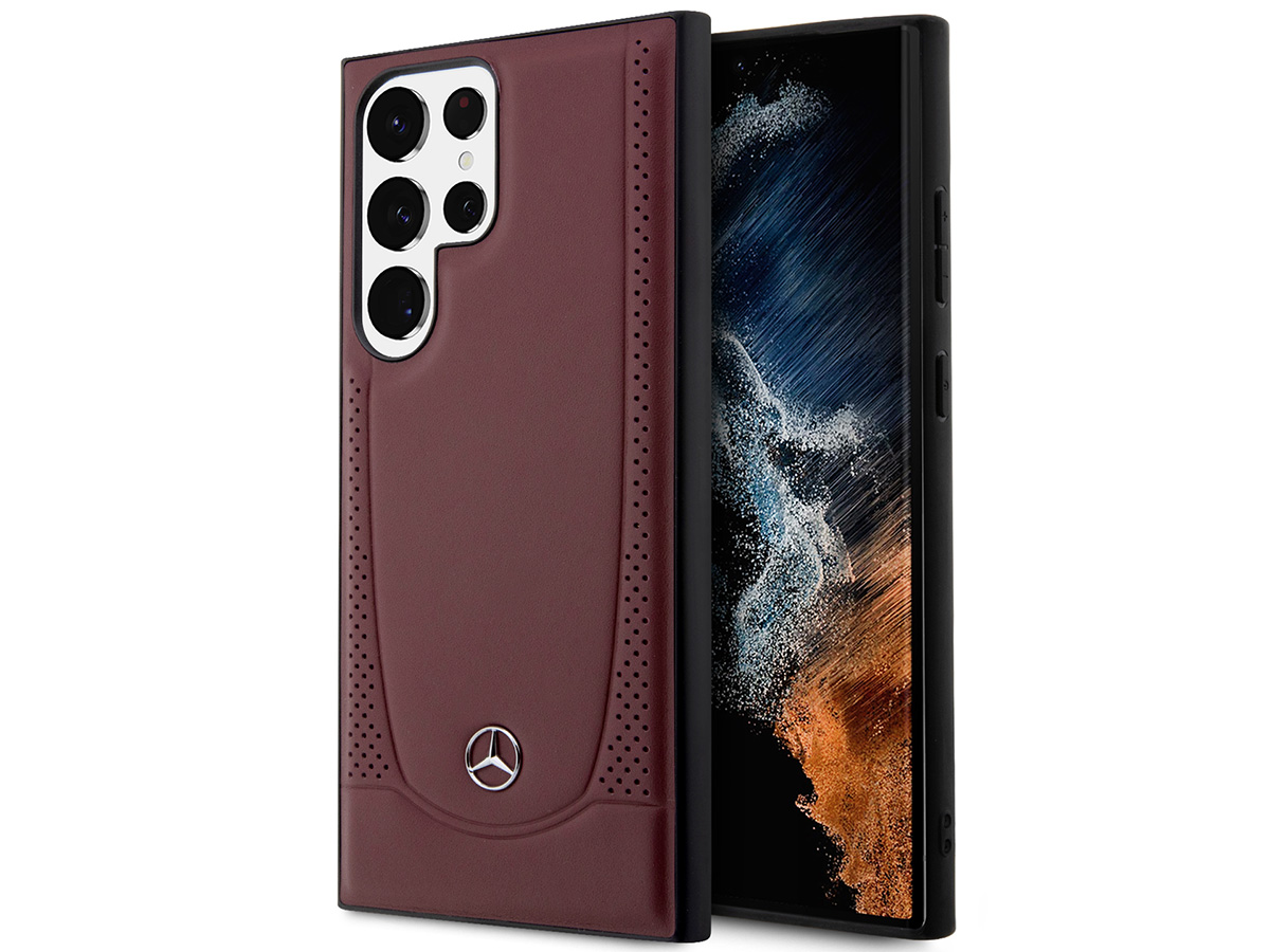 Mercedes-Benz Urban Leather Case Rood - Samsung Galaxy S23 Ultra hoesje