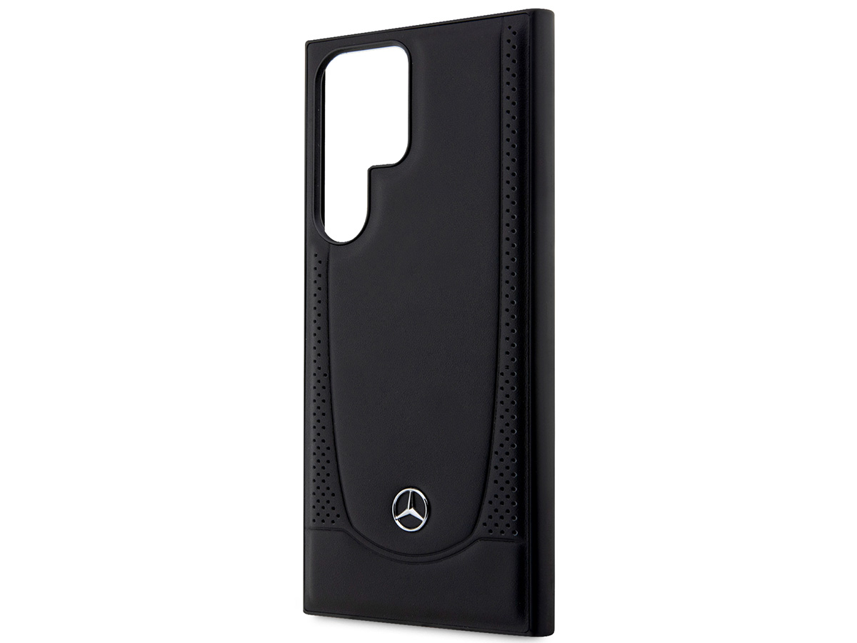 Mercedes-Benz Urban Leather Case Zwart - Samsung Galaxy S23 Ultra hoesje