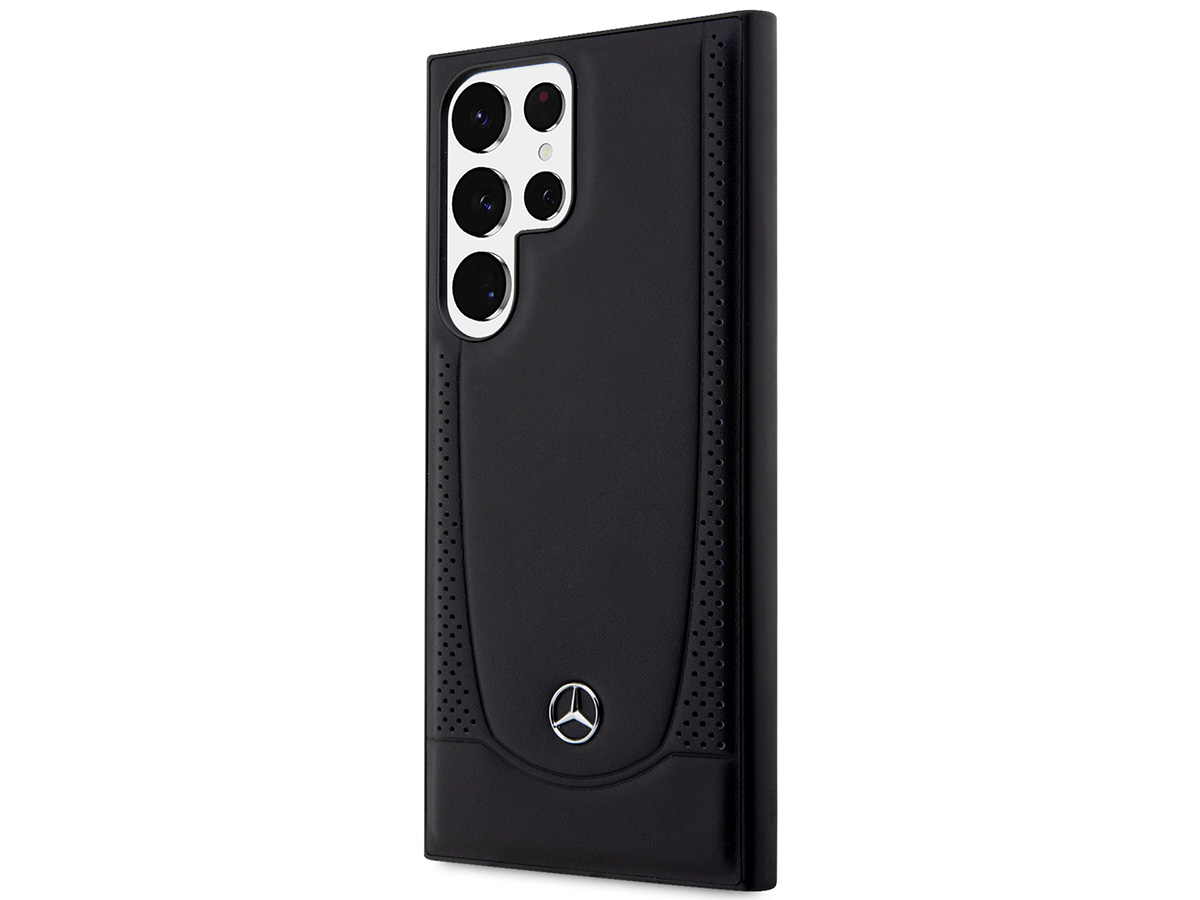 Mercedes-Benz Urban Leather Case Zwart - Samsung Galaxy S23 Ultra hoesje