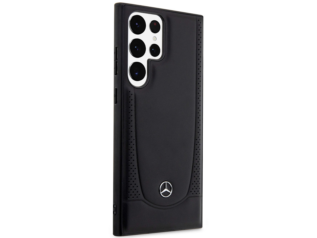 Mercedes-Benz Urban Leather Case Zwart - Samsung Galaxy S23 Ultra hoesje