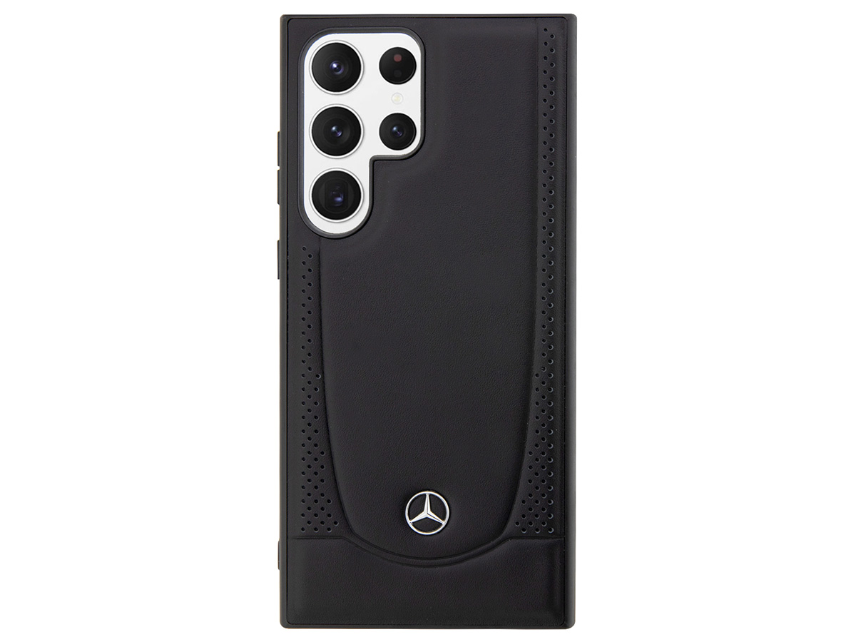 Mercedes-Benz Urban Leather Case Zwart - Samsung Galaxy S23 Ultra hoesje