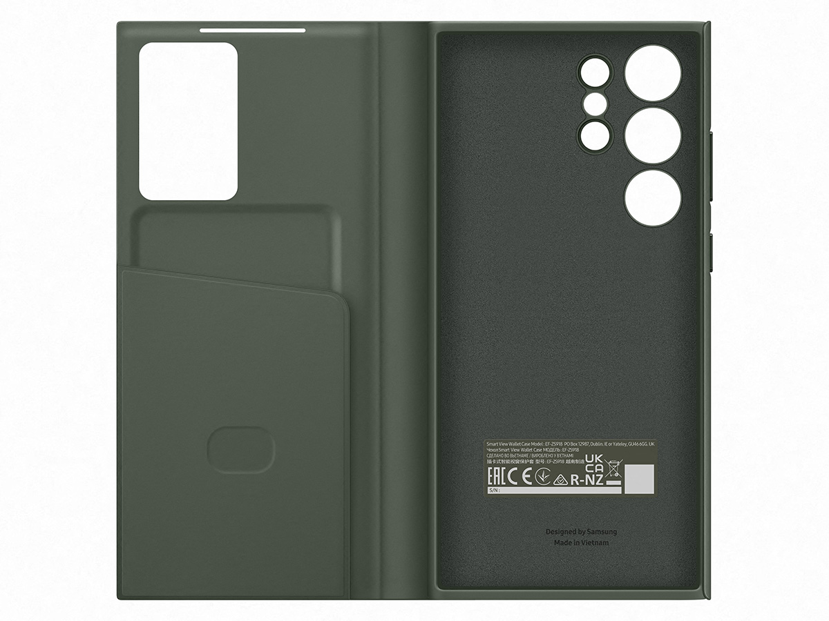 Samsung Galaxy S23 Ultra Smart View Wallet Case Groen (EF-ZS918CG)