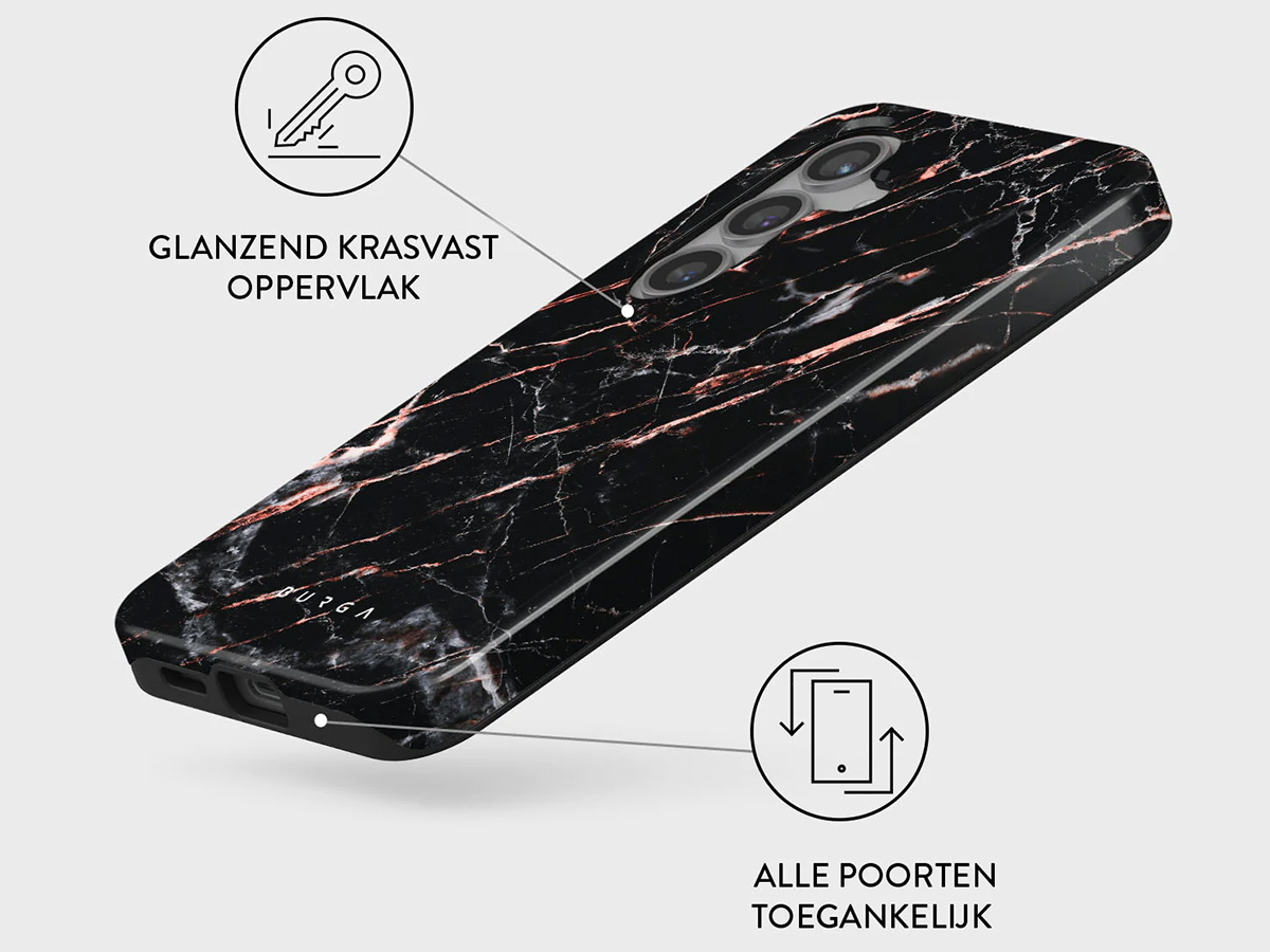 Burga Tough Case Rose Gold Marble - Samsung Galaxy S24 Hoesje