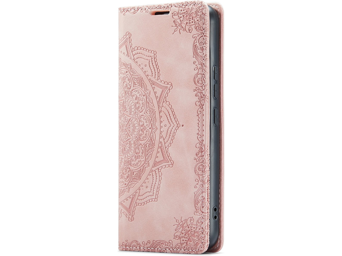 CaseMania Mandala BookCase Roze - Samsung Galaxy S24 hoesje