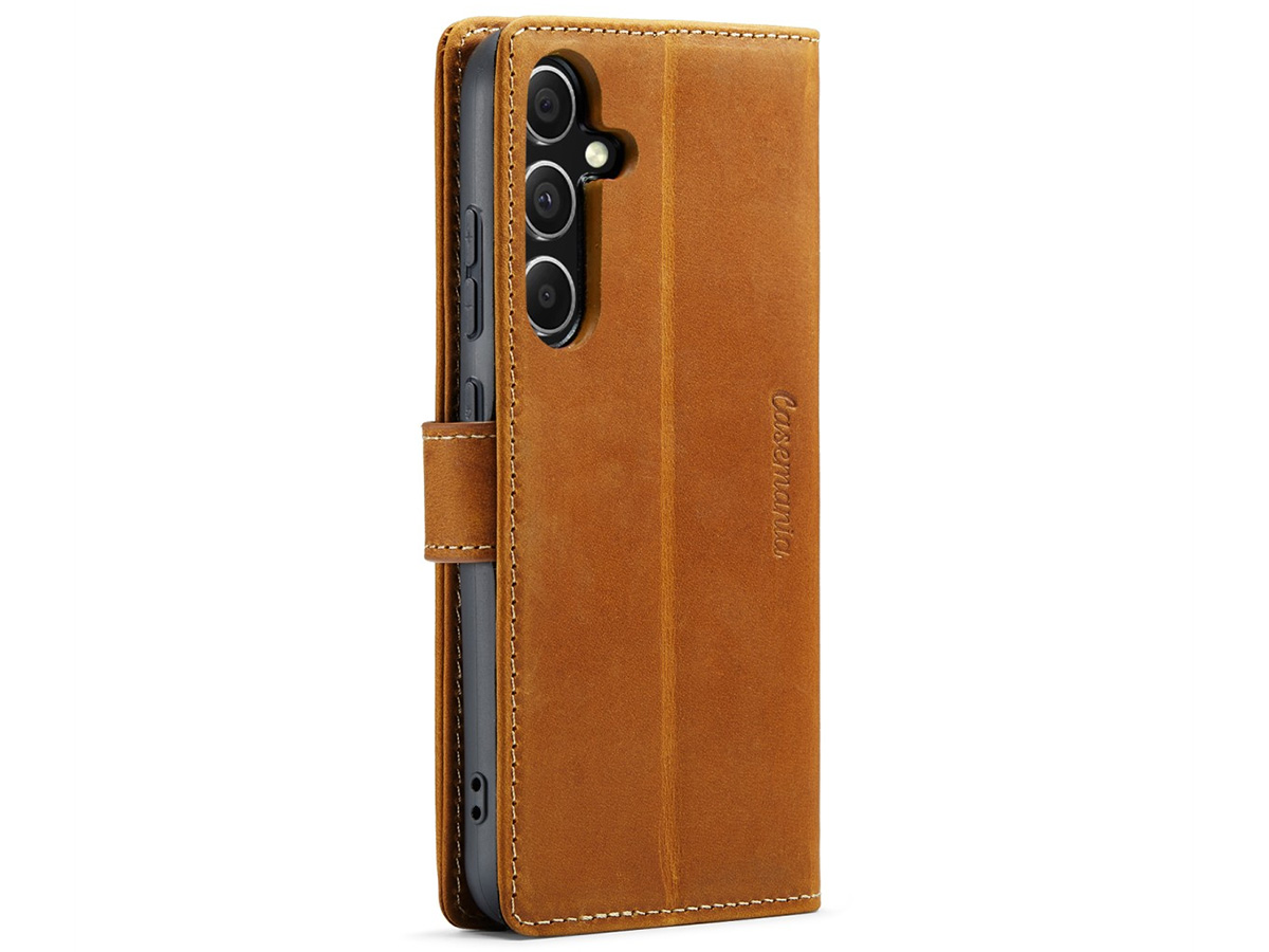 CaseMania Vintage Leather Case Cognac - Samsung Galaxy S24 hoesje