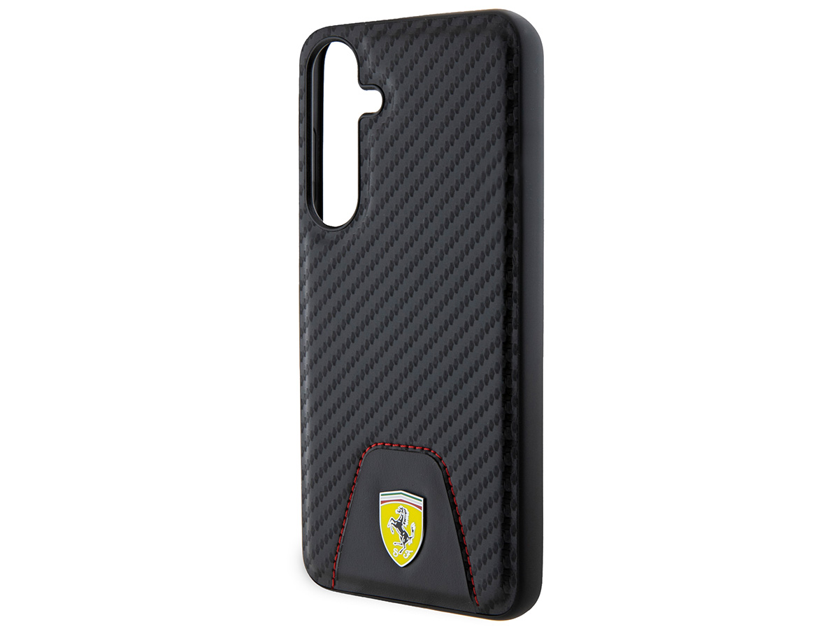 Ferrari Carbon Stitching Case - Samsung Galaxy S24 hoesje