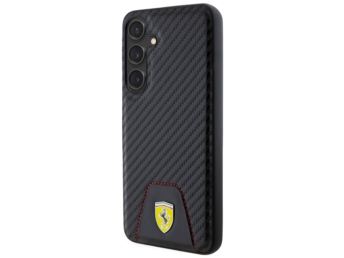 Ferrari Carbon Stitching Case - Samsung Galaxy S24 hoesje