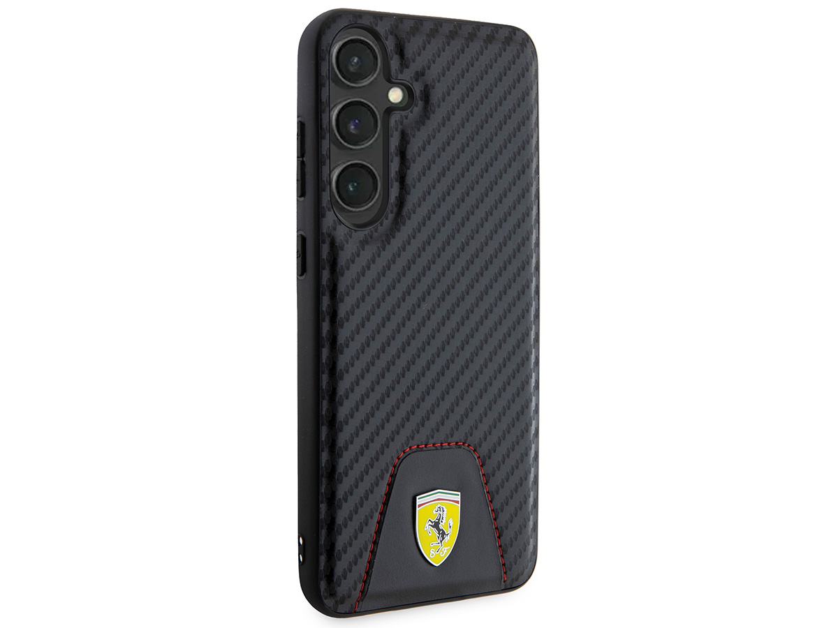 Ferrari Carbon Stitching Case - Samsung Galaxy S24 hoesje