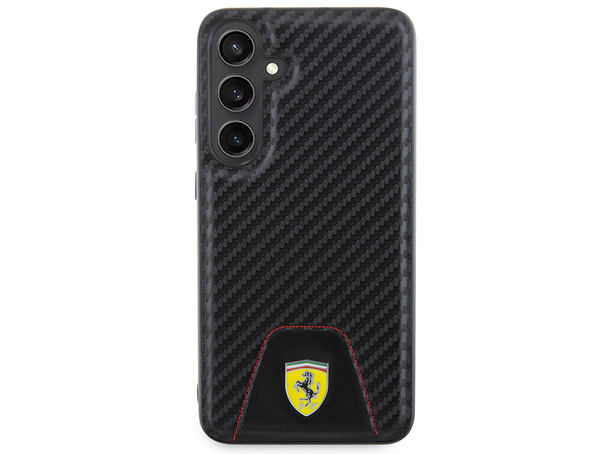 Ferrari Carbon Stitching Case - Samsung Galaxy S24 hoesje