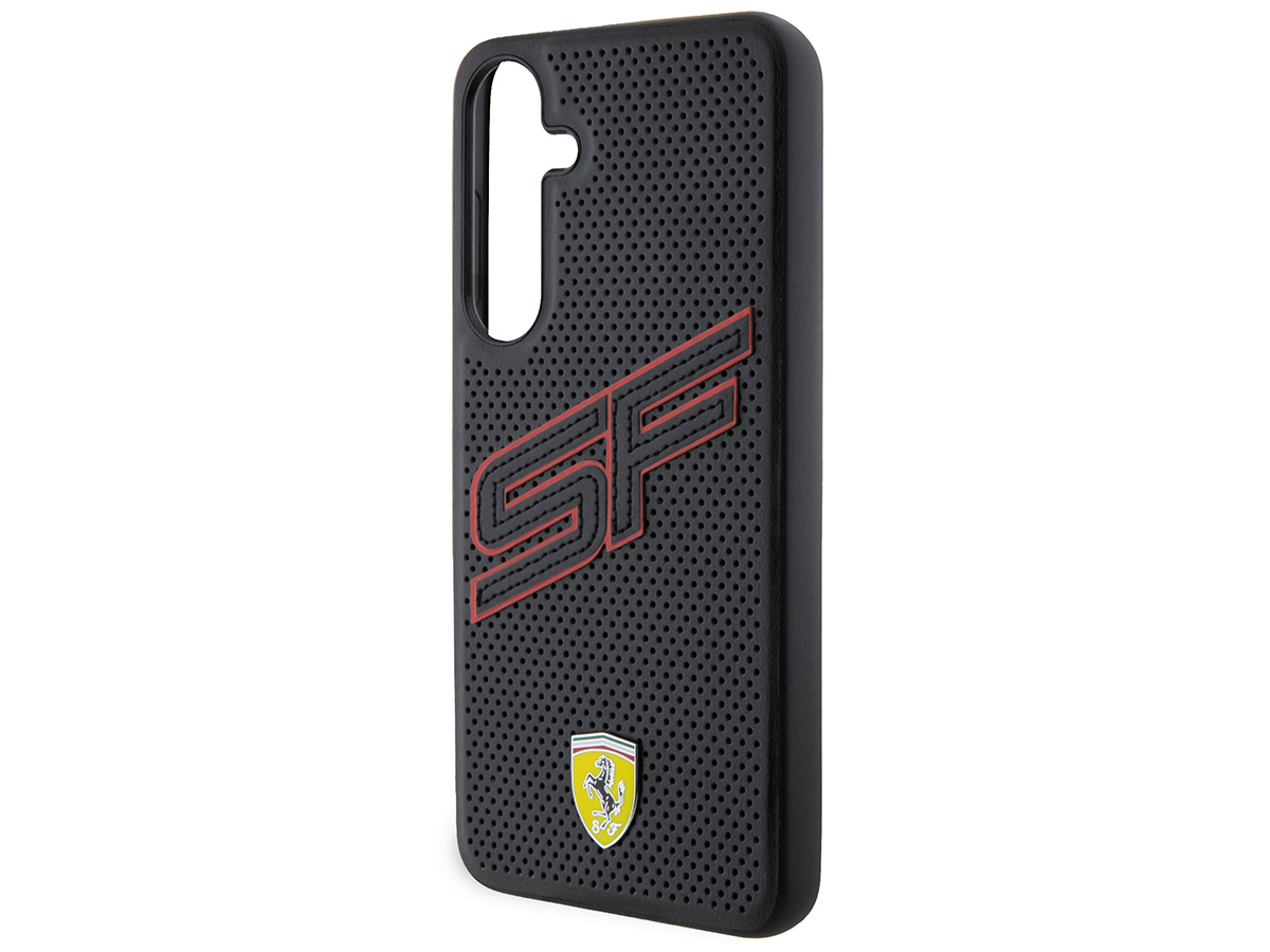 Ferrari SF Perforated Case Zwart - Samsung Galaxy S24 hoesje