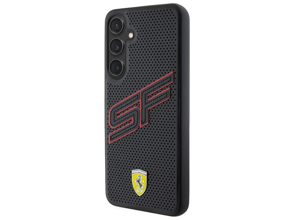 Ferrari SF Perforated Case Zwart - Samsung Galaxy S24 hoesje