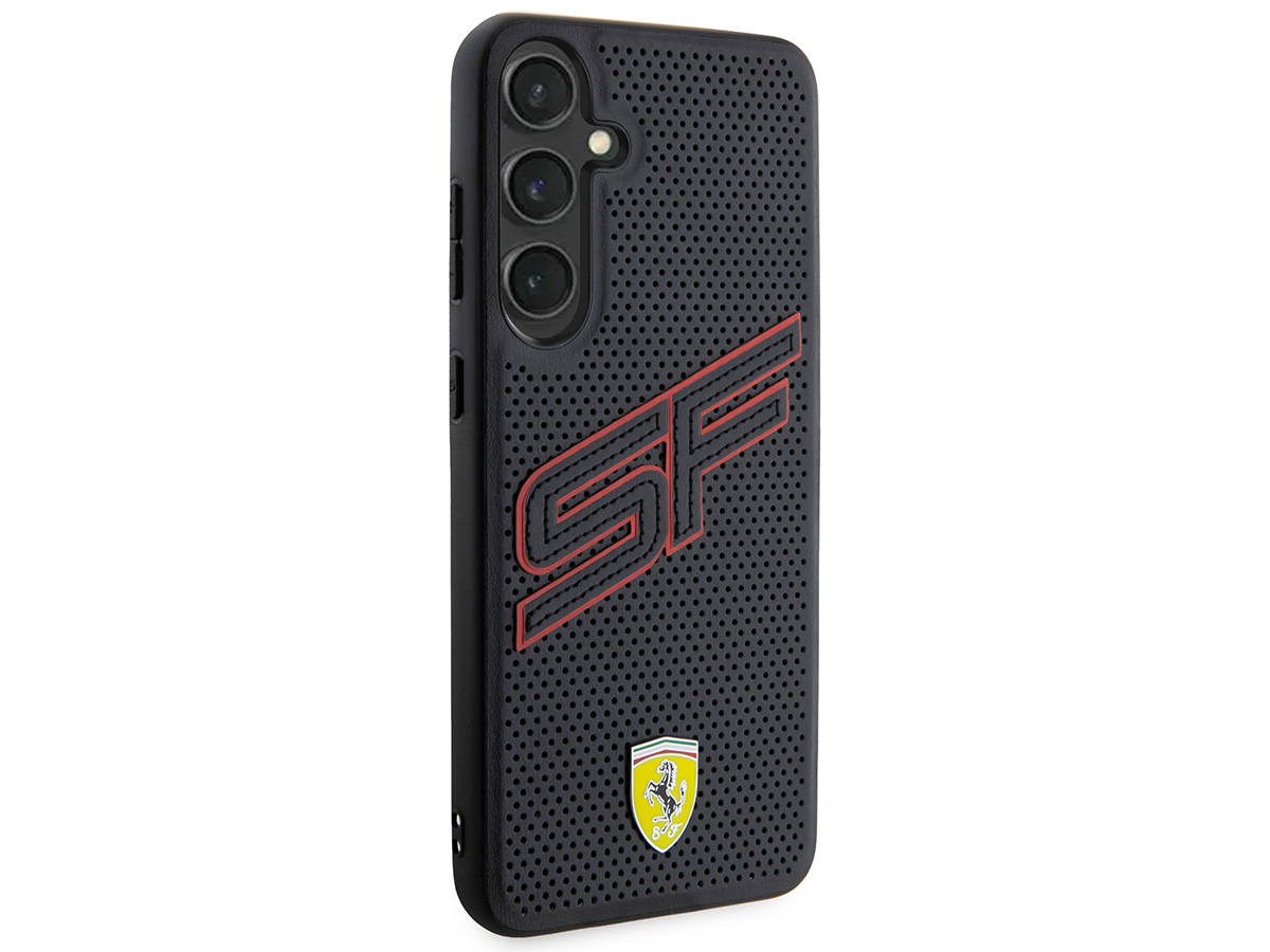 Ferrari SF Perforated Case Zwart - Samsung Galaxy S24 hoesje