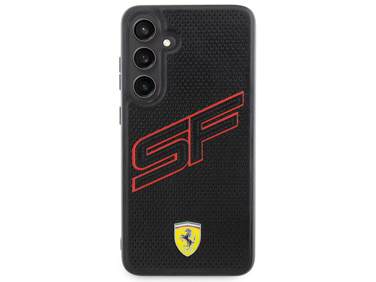 Ferrari SF Perforated Case Zwart - Samsung Galaxy S24 hoesje