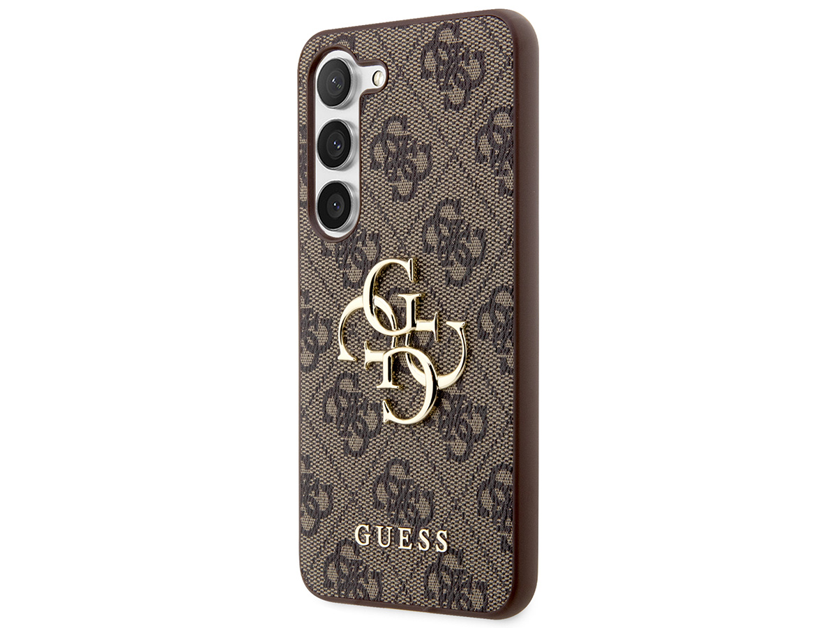 Guess Big 4G Monogram Case Bruin - Samsung Galaxy S24 hoesje