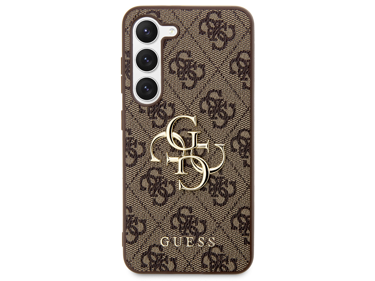 Guess Big 4G Monogram Case Bruin - Samsung Galaxy S24 hoesje