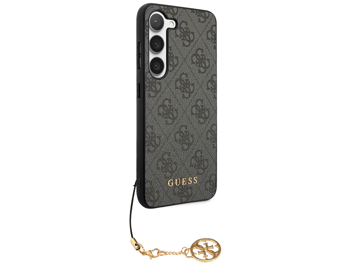 Guess Monogram Charm Case Grijs - Samsung Galaxy S24 hoesje