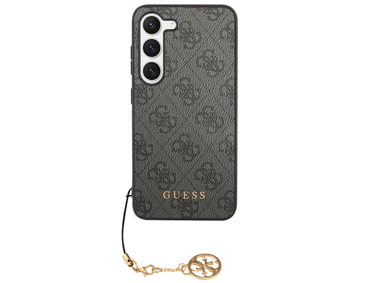 Guess Monogram Charm Case Grijs - Samsung Galaxy S24 hoesje