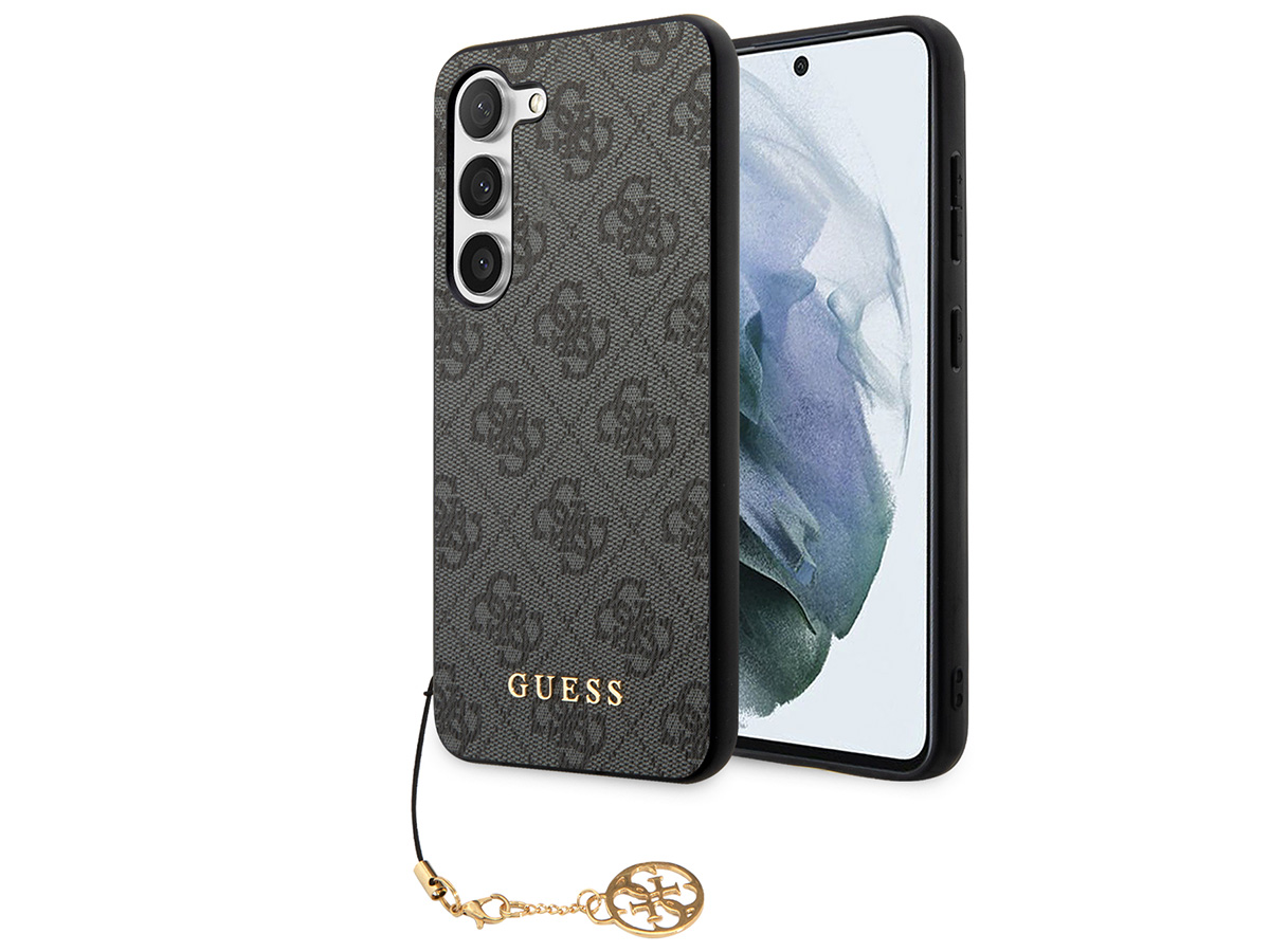 Guess Monogram Charm Case Grijs - Samsung Galaxy S24 hoesje