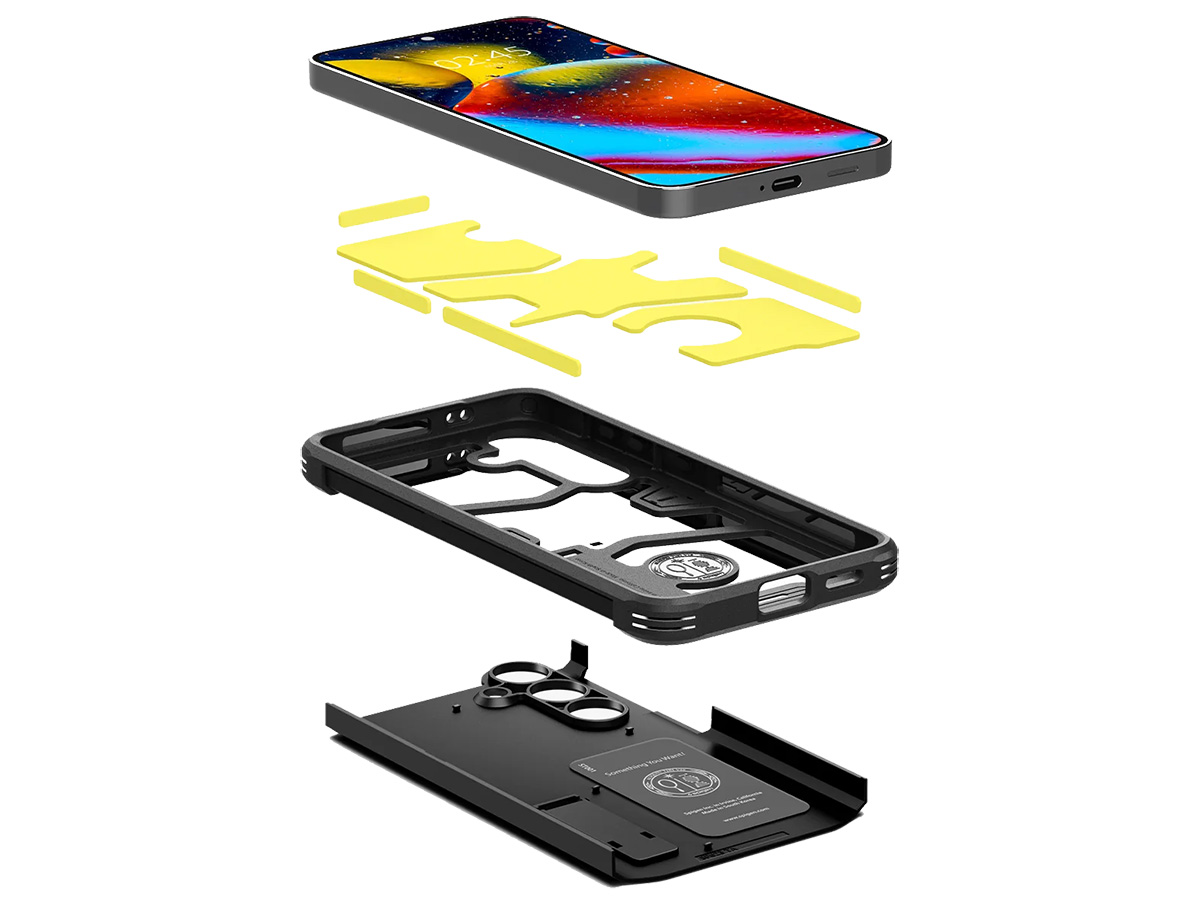 Spigen Tough Armor Case Zwart - Samsung Galaxy S24 Hoesje