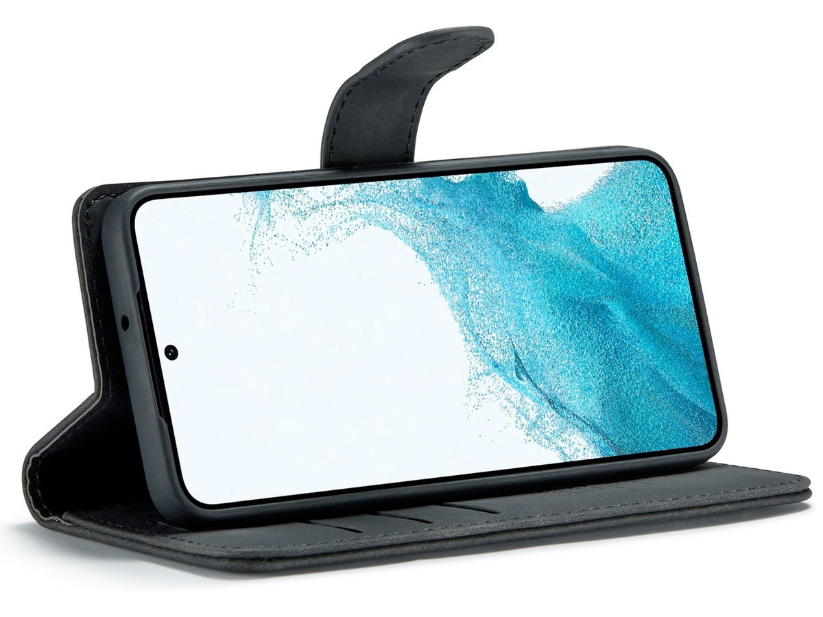 CaseMania 2in1 Magnetic Bookcase Zwart - Samsung Galaxy S24+ Hoesje