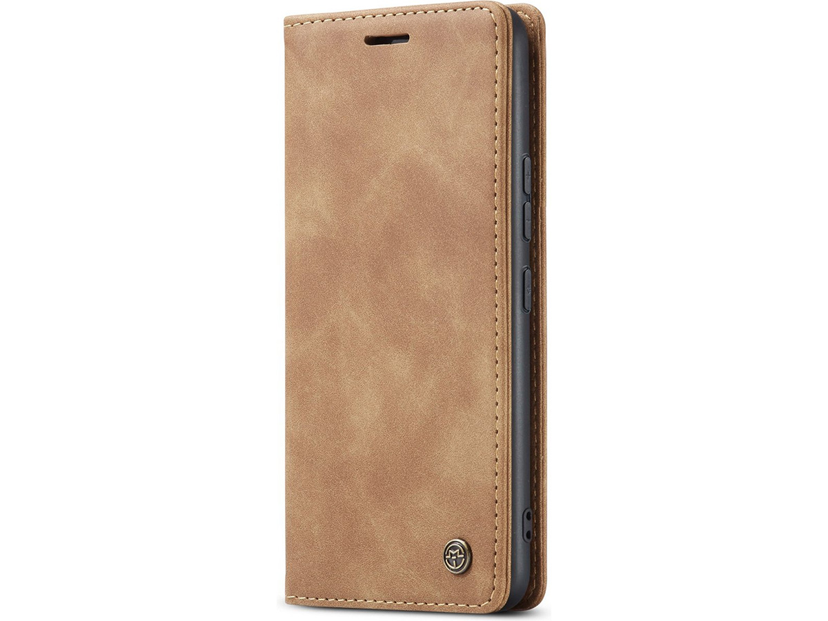 CaseMania Vintage Slim Bookcase Bruin - Samsung Galaxy S24+ hoesje