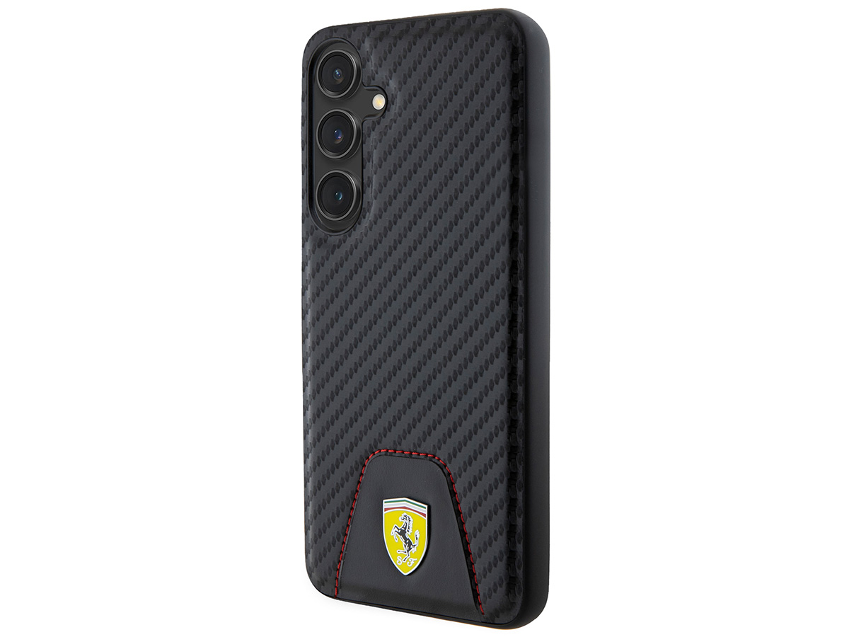 Ferrari Carbon Stitching Case - Samsung Galaxy S24+ hoesje