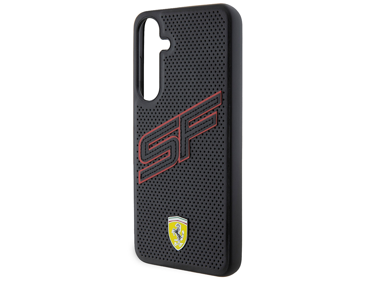 Ferrari SF Perforated Case Zwart - Samsung Galaxy S24+ hoesje