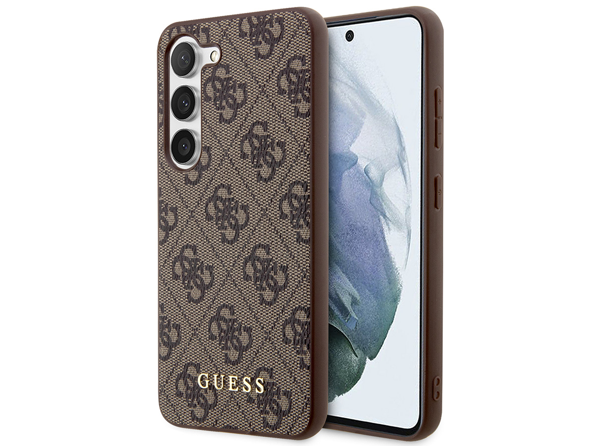 Guess Monogram Case Bruin - Samsung Galaxy S24+ hoesje