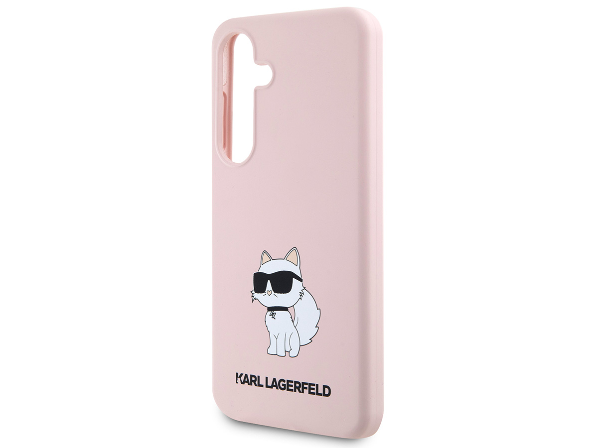 Karl Lagerfeld Ikonik Choupette Case Roze - Samsung Galaxy S24+ hoesje