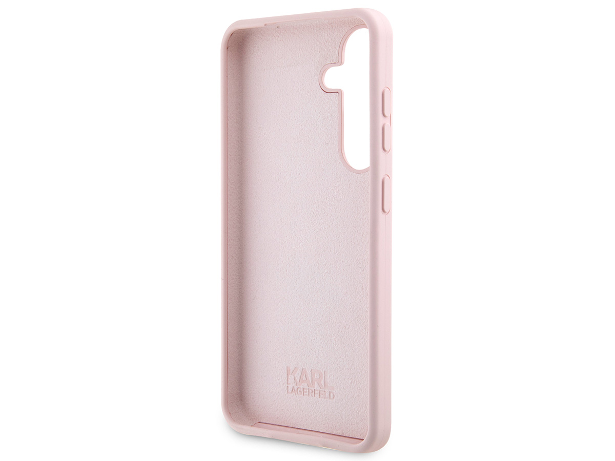 Karl Lagerfeld Ikonik Choupette Case Roze - Samsung Galaxy S24+ hoesje