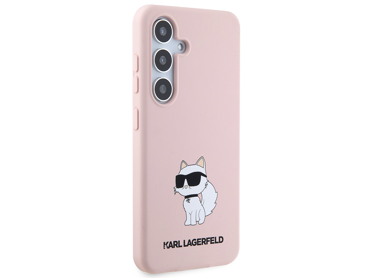 Karl Lagerfeld Ikonik Choupette Case Roze - Samsung Galaxy S24+ hoesje