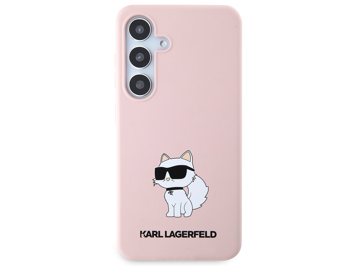 Karl Lagerfeld Ikonik Choupette Case Roze - Samsung Galaxy S24+ hoesje