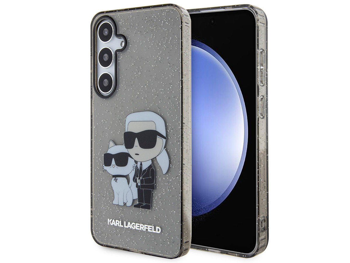 Karl Lagerfeld Ikonik Duo Glitter TPU Case - Samsung Galaxy S24+ hoesje