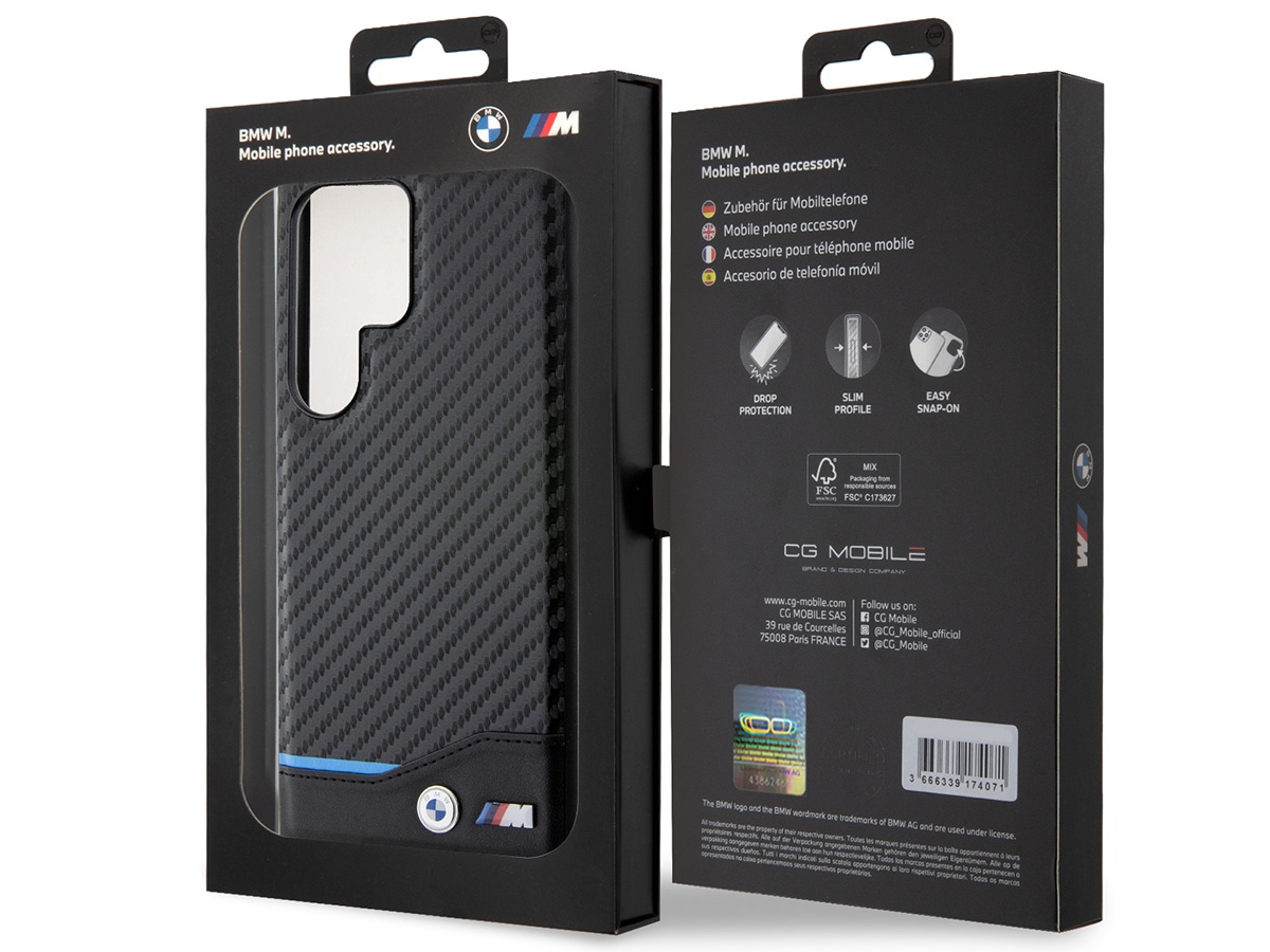 BMW M Carbon Look Case - Samsung Galaxy S24 Ultra hoesje