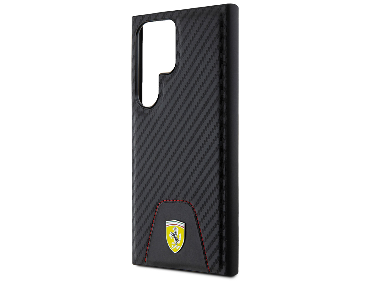 Ferrari Carbon Stitching Case - Samsung Galaxy S24 Ultra hoesje