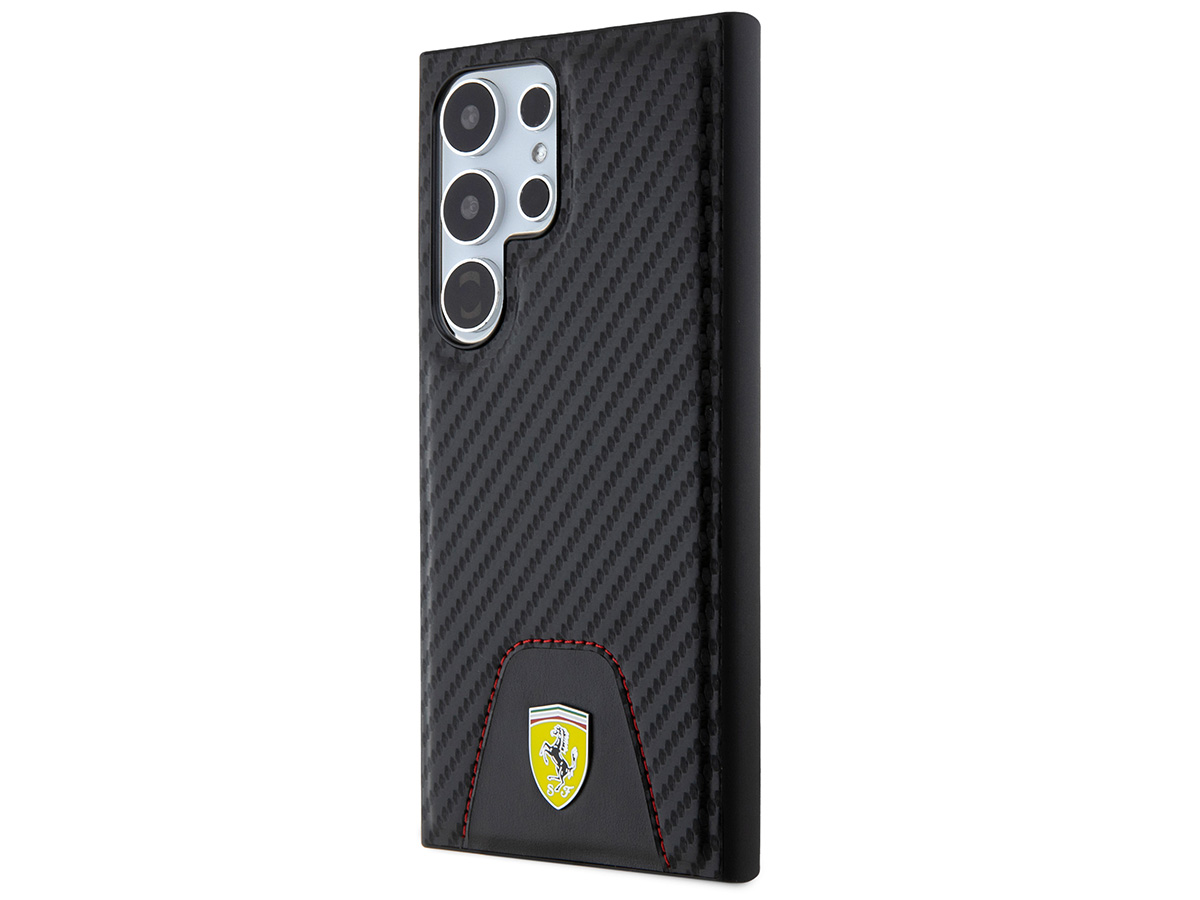 Ferrari Carbon Stitching Case - Samsung Galaxy S24 Ultra hoesje