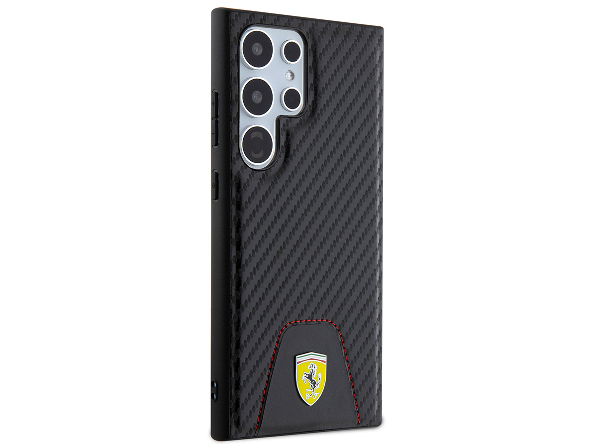 Ferrari Carbon Stitching Case - Samsung Galaxy S24 Ultra hoesje