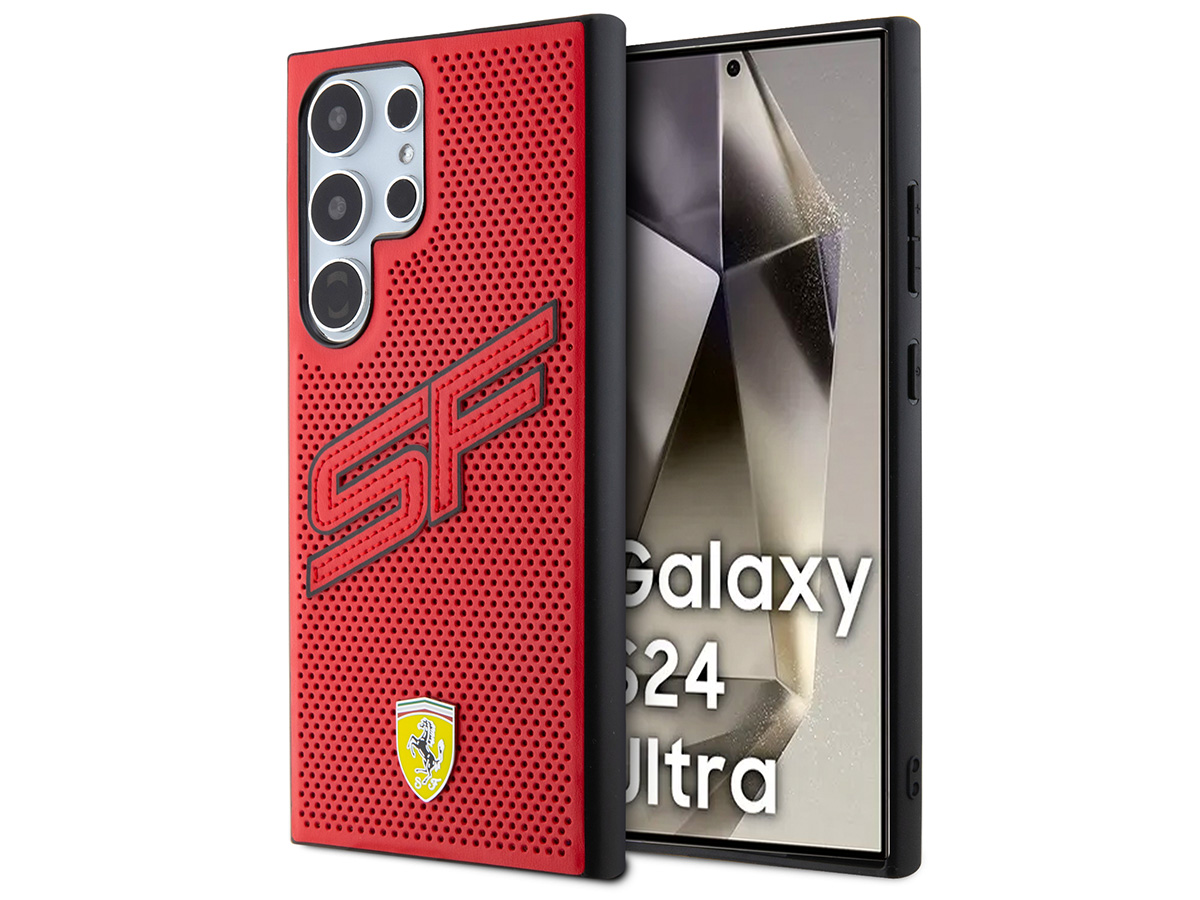 Ferrari SF Perforated Case Rood - Samsung Galaxy S24 Ultra hoesje