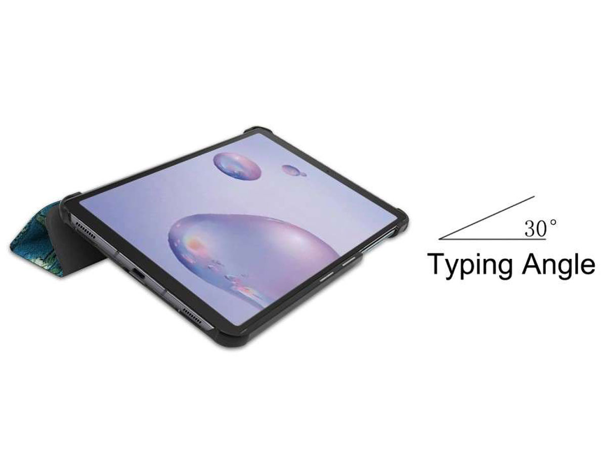 Smart Tri-Fold Bookcase Floral - Samsung Galaxy Tab A 8.4 2020 Hoesje