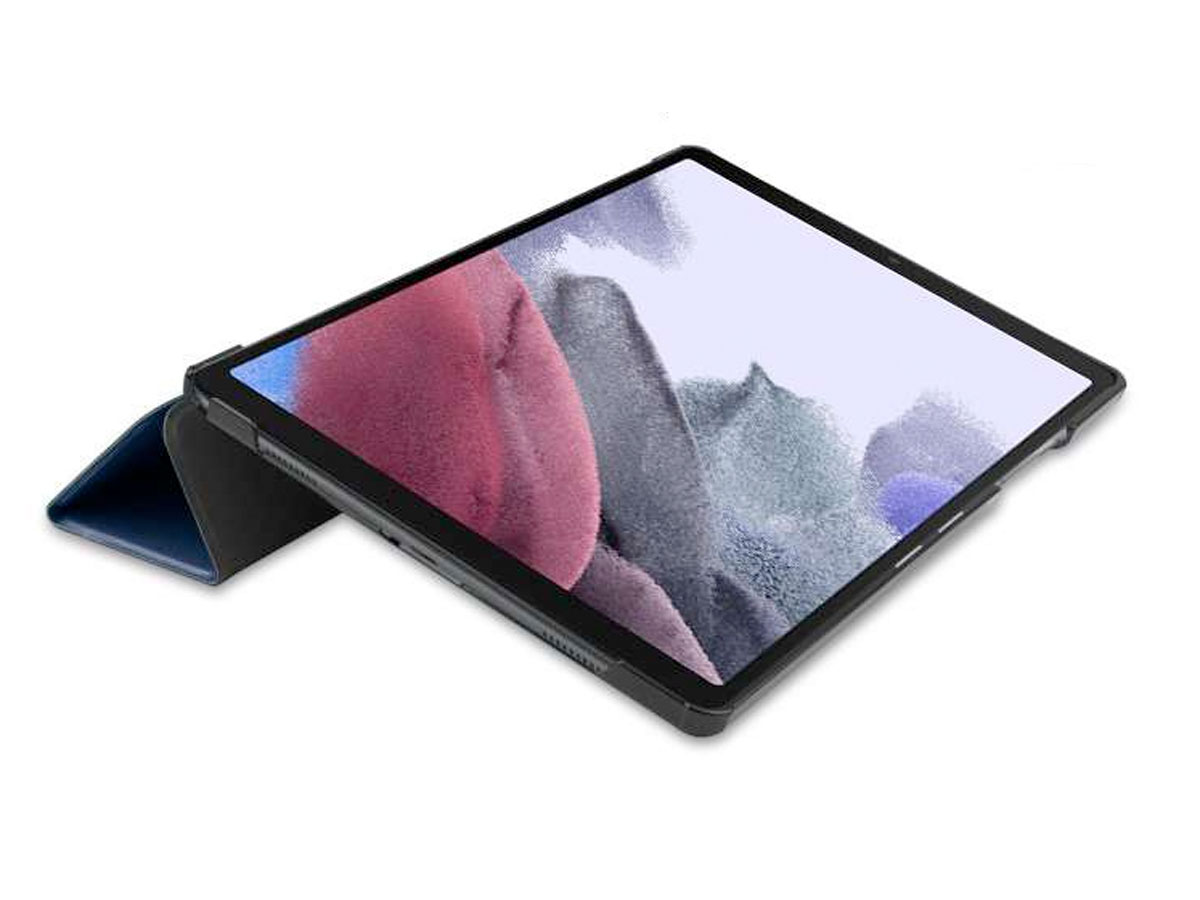 Smart Tri-Fold Bookcase Donkerblauw - Samsung Galaxy Tab A7 Lite Hoesje