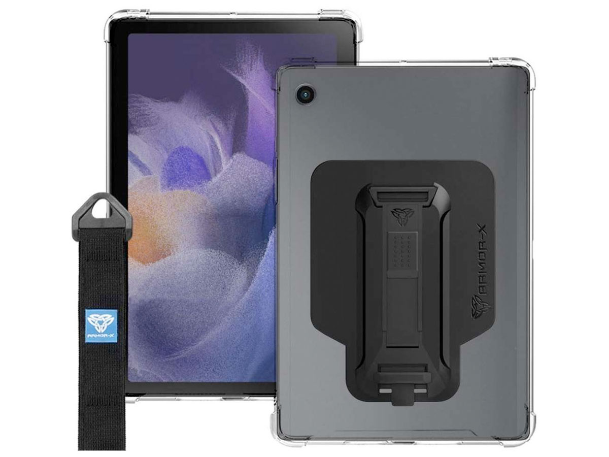 Armor-X Protection Case met Grip - Samsung Galaxy Tab A8 2021 hoesje Transparant