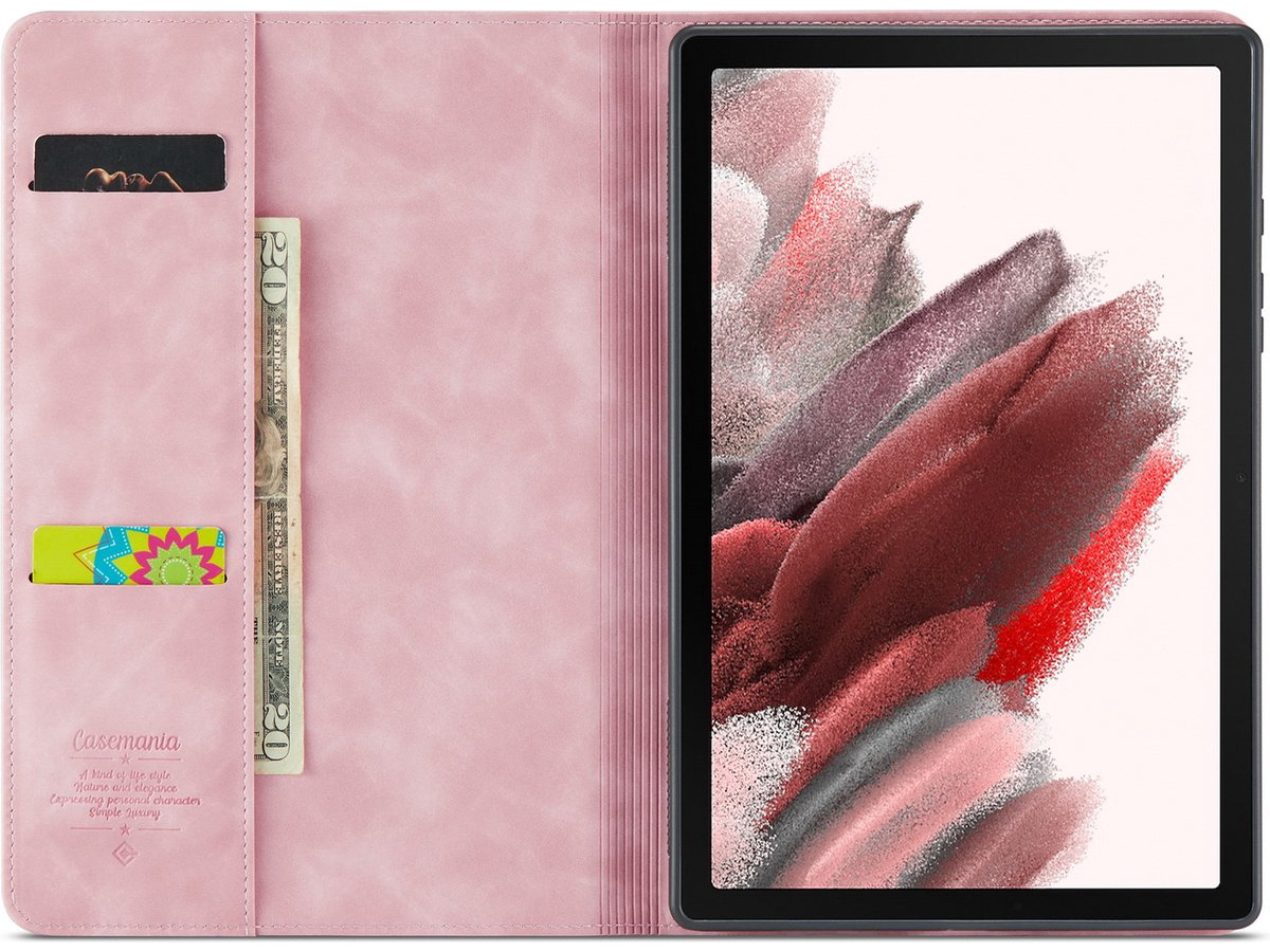 CaseMania Slim Stand Folio Case Roze - Samsung Galaxy Tab A9+ hoesje