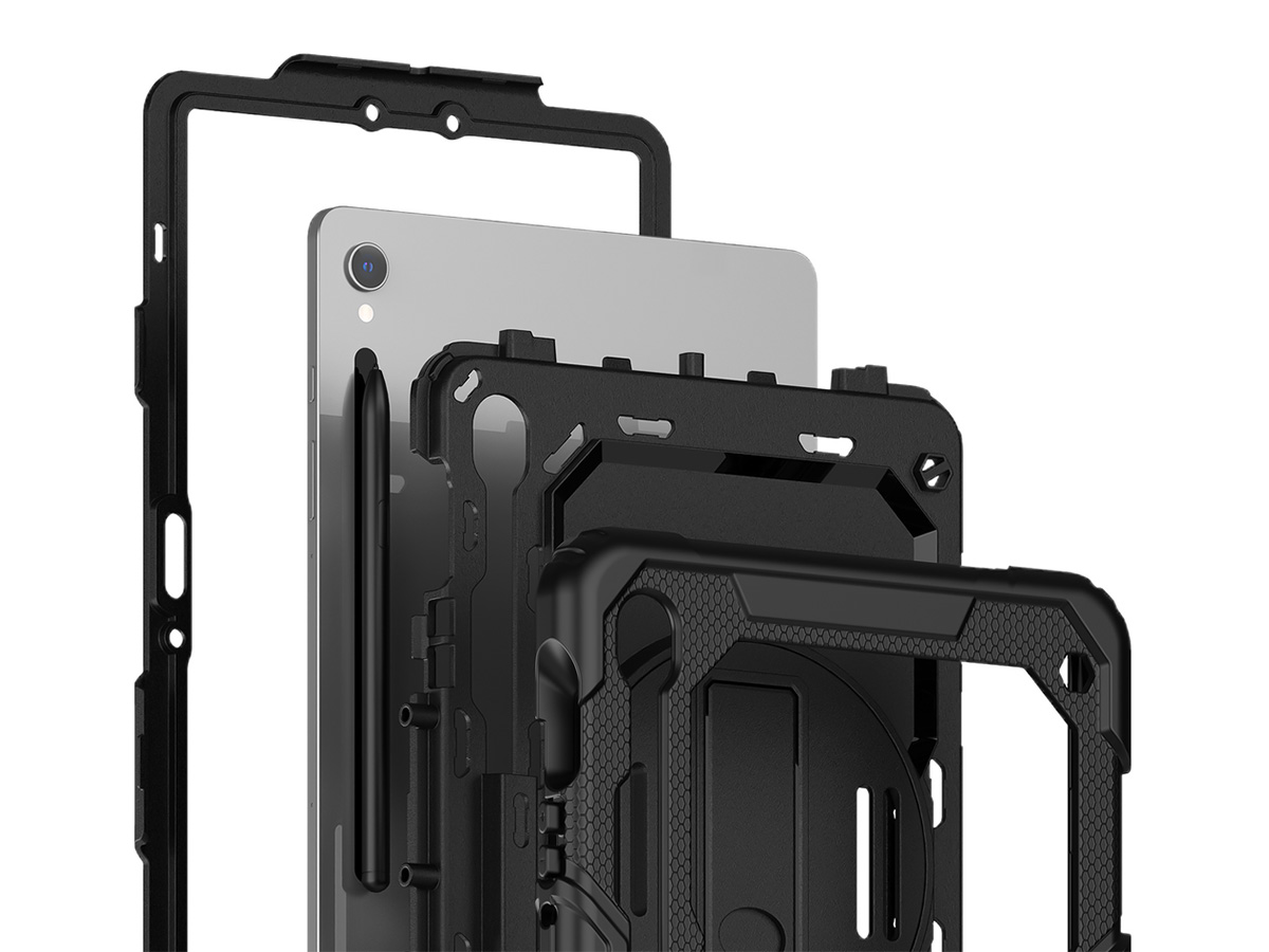 Airstrap Rugged Case - Samsung Galaxy Tab S10 FE+ Hoes met Handvat