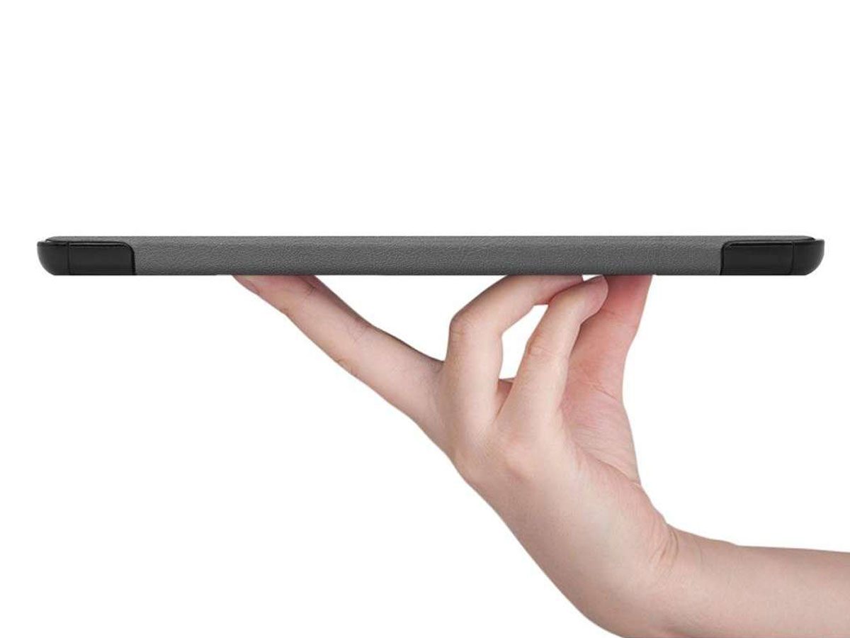 Smart Tri-Fold Bookcase Grijs - Samsung Galaxy Tab S6 Lite Hoesje
