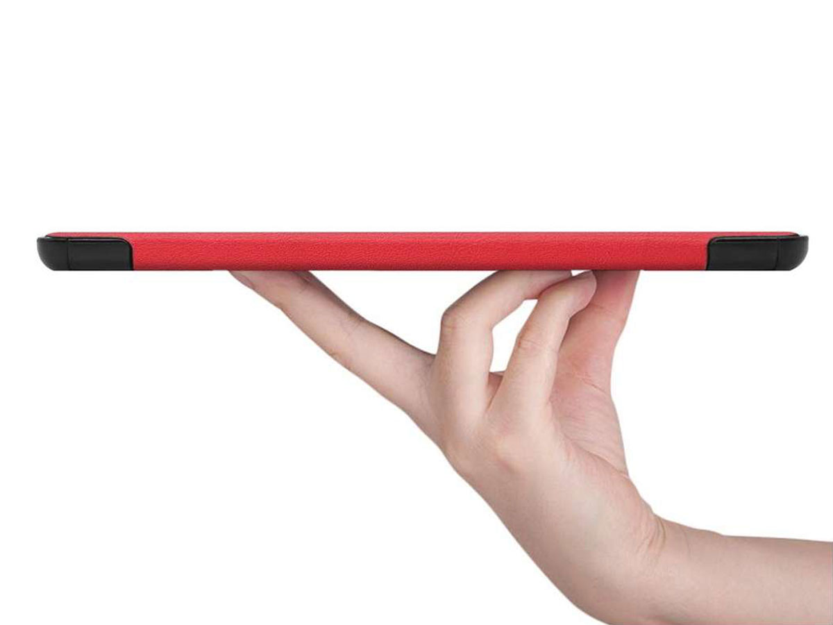 Smart Tri-Fold Bookcase Rood - Samsung Galaxy Tab S6 Lite Hoesje