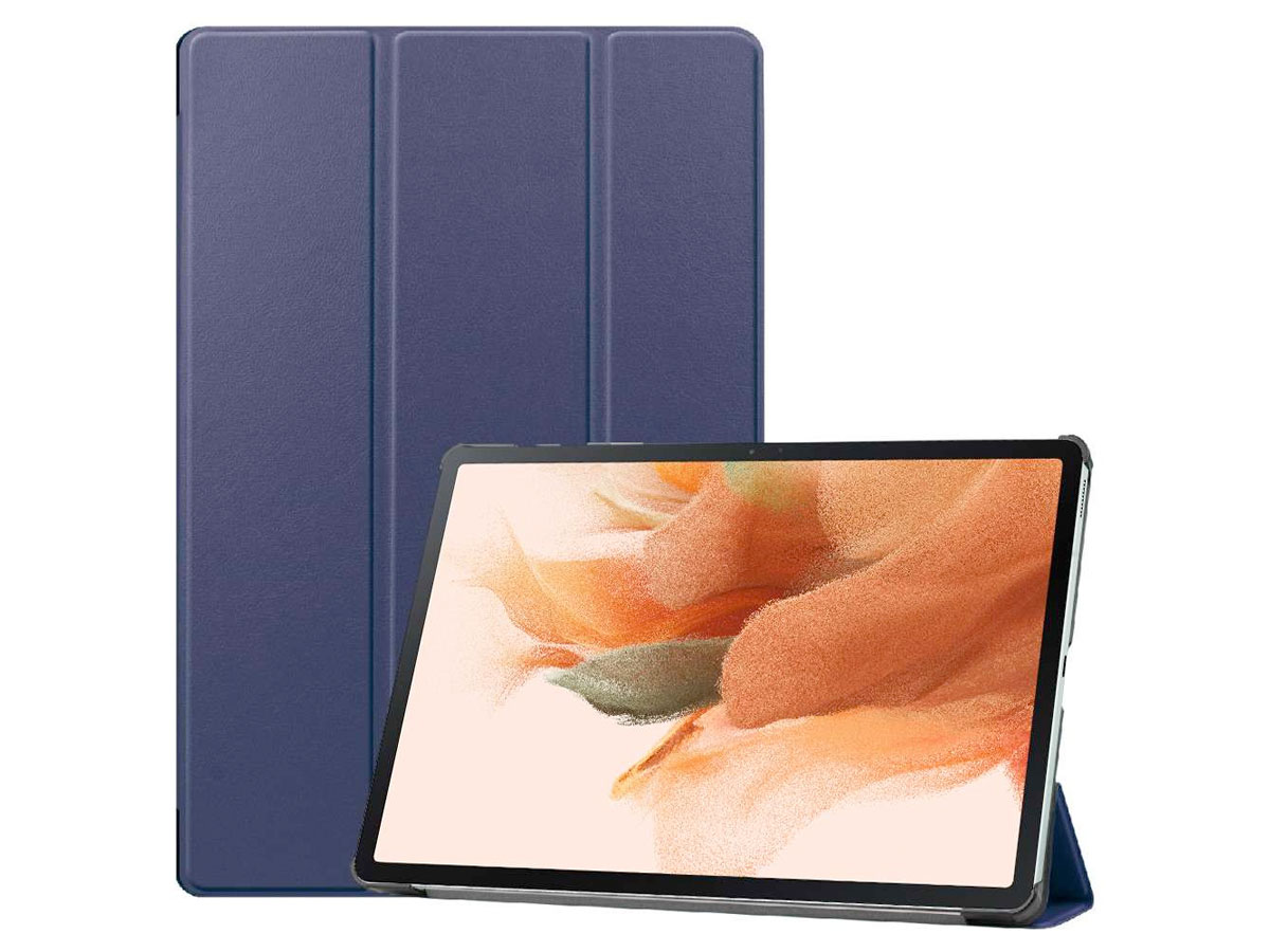 Smart Bookcase Navy - Samsung Galaxy Tab S7 FE Hoesje